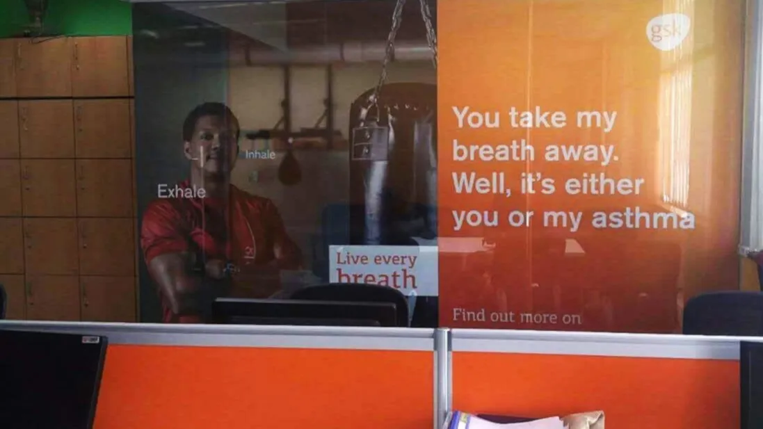 GSK Glass Privacy Film